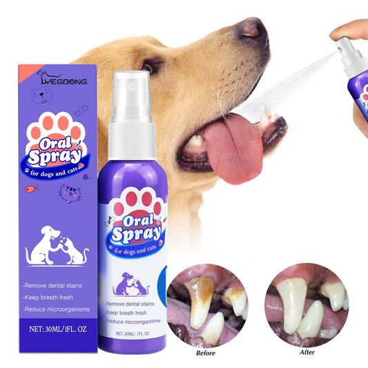 Cat And Dog Teeth Cleaning Spray To Remove Tooth Stains Fresh Breath Pet Oral Care Spray Everware Hub