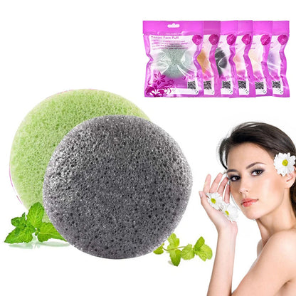 Natural Round Shap Konjac Sponge Face Cleaning Sponge Everware Hub