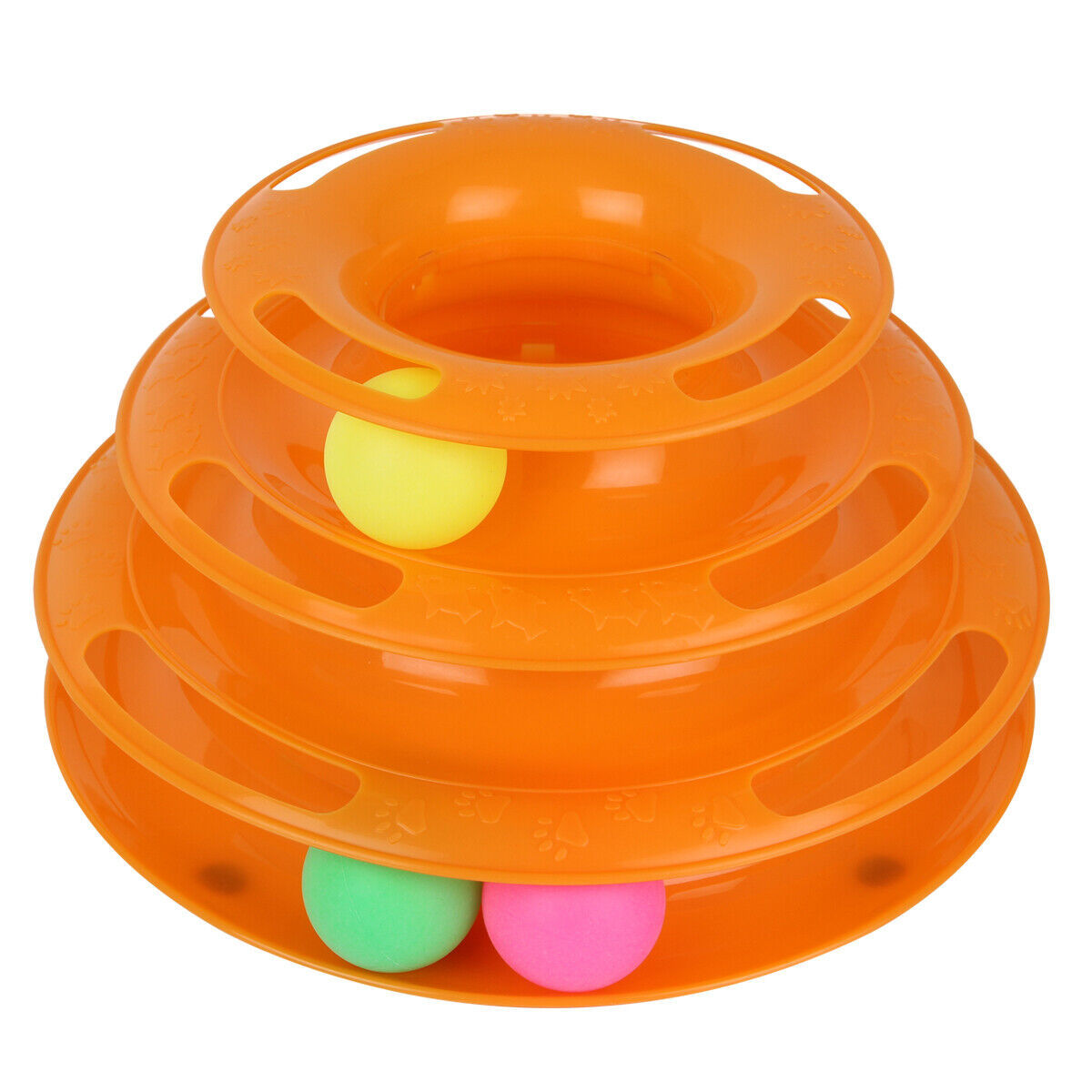 Pet Cat Crazy Ball Disk – 3-Layer Interactive Track Tower Toy for Indoor Fun Everware Hub