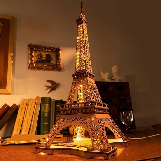 Rolife Night of the Eiffel Tower Puzzle with Lights – TGL01 Everware Hub