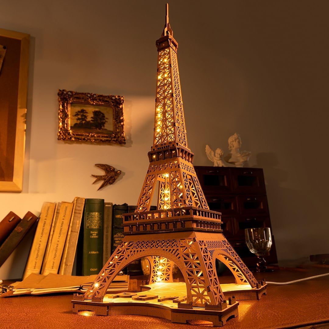 Rolife Night of the Eiffel Tower Puzzle with Lights – TGL01 Everware Hub