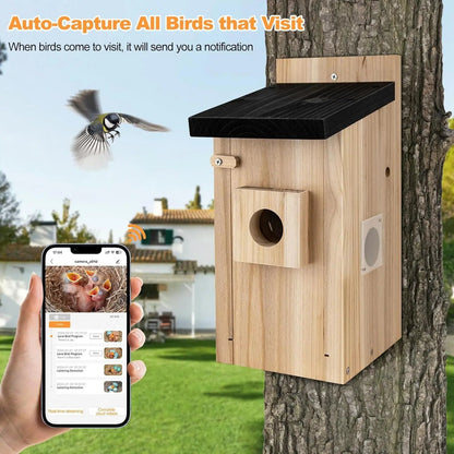 Smart Birdhouse Camera ,3MP Outdoor Nest Box with Motion Detection Everware Hub