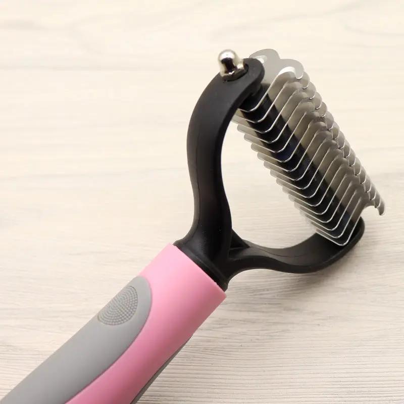 Double-Sided Dematting Comb, Knot Remover for Long-Haired Dogs Everware Hub
