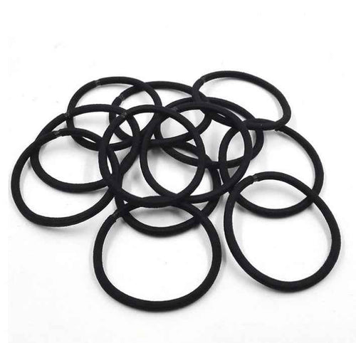 100Pcs Black Elastic Hair Bands Ponytail Holder Head Rope Ties Hats Hair Styling Kids Girl Accessories Scrunchie Everware Hub