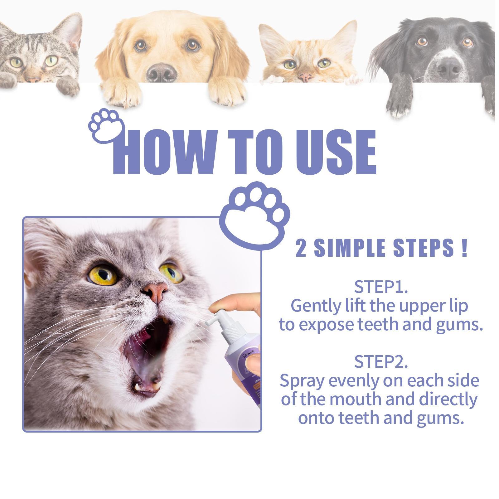 Yegebang Cat And Dog Teeth Cleaning Spray Pet Oral Cleaning Deodorizing Fresh Breath Everware Hub
