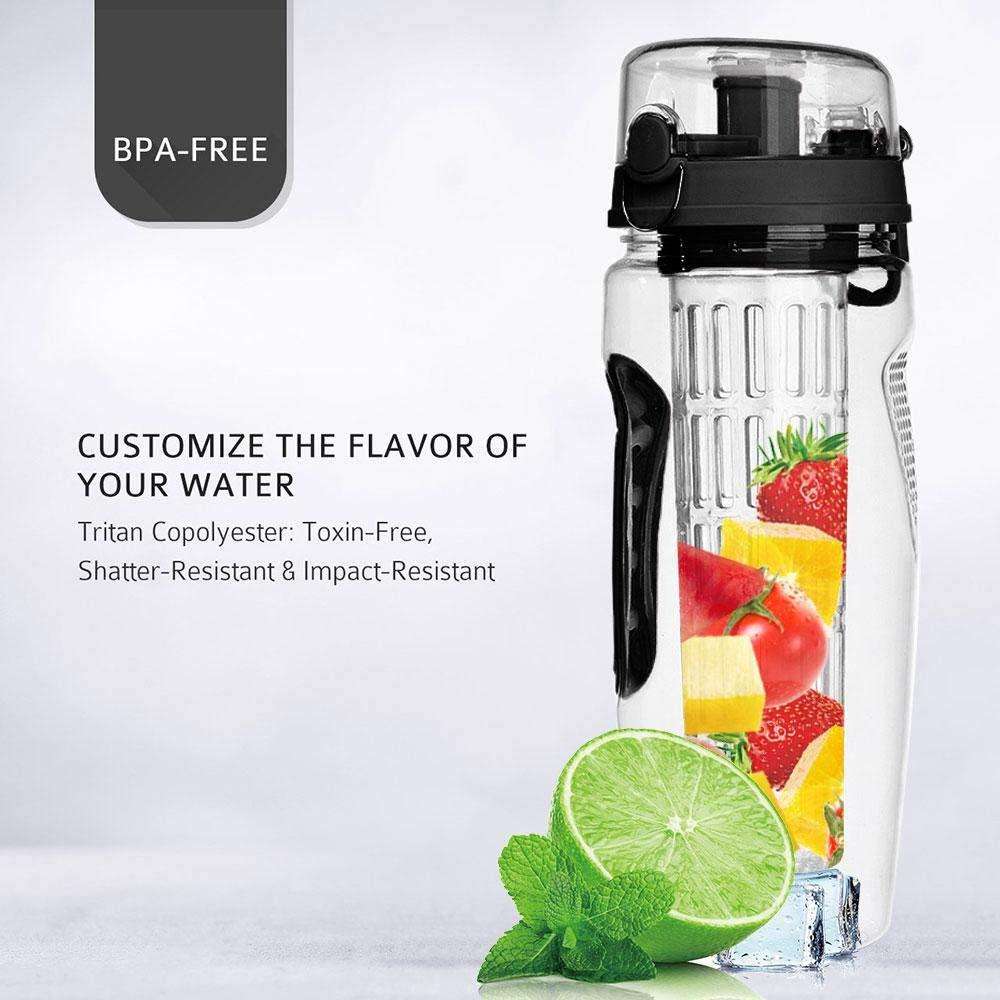 32oz Fruit Infuser Water Bottle – BPA-Free Drink Bottle
