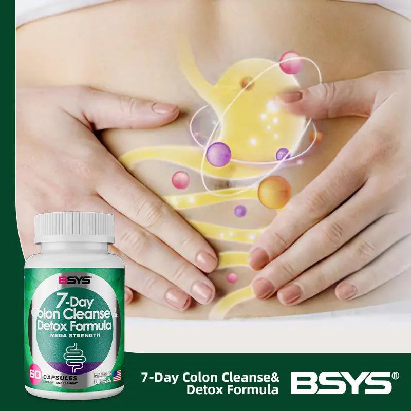 BSYS 7-Day Colon Cleanse & Detox Formula 60 Capsules Natural Digestive & Weight Support Everware Hub