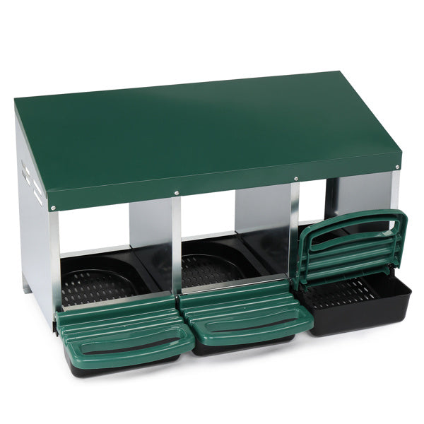 3-Compartment Chicken Feeding Trough, Durable Poultry Feeder for Backyard & Farm Use Everware Hub
