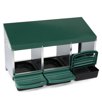 3-Compartment Chicken Feeding Trough, Durable Poultry Feeder for Backyard & Farm Use Everware Hub
