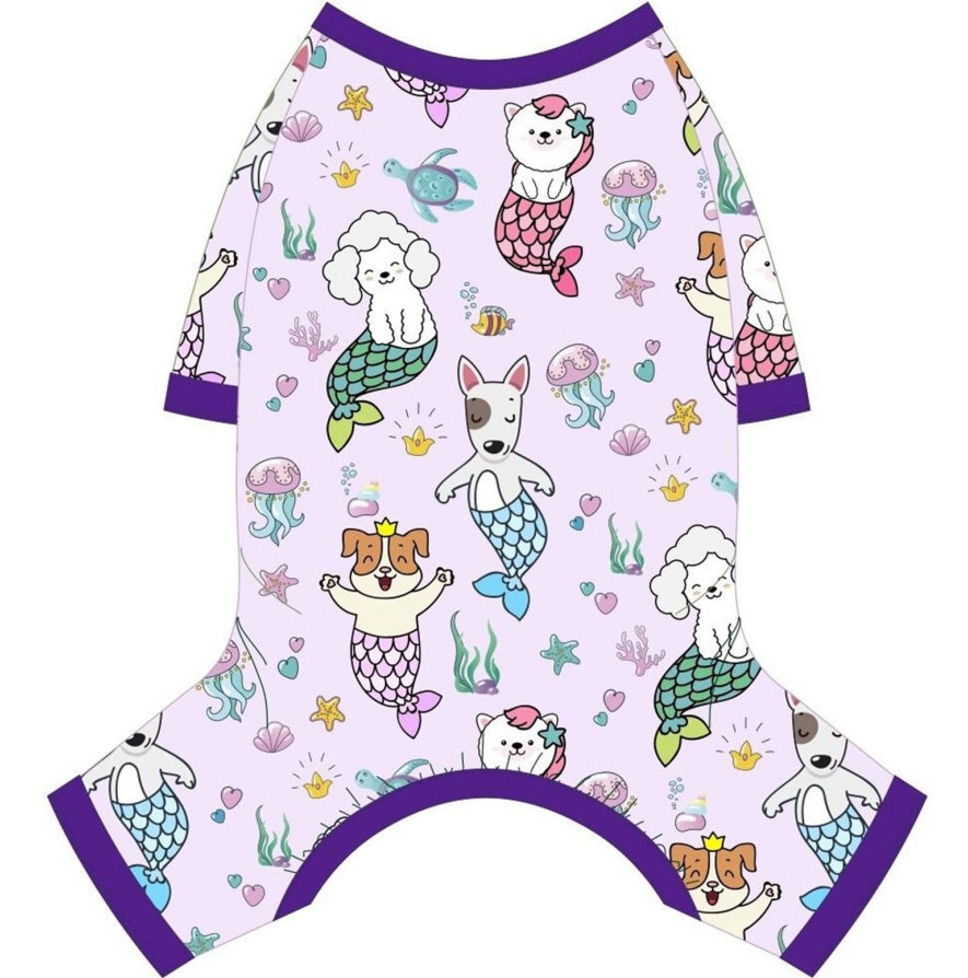 Dog Pajamas Pjs Spring Summer Dog Clothes For Small Dogs Girl Boy, Soft Stretchy Tiny Chihuahua Yorkie Puppy Clothes Doggie Onesies Cat Pet Jammies Outfit, Mermaids Everware Hub