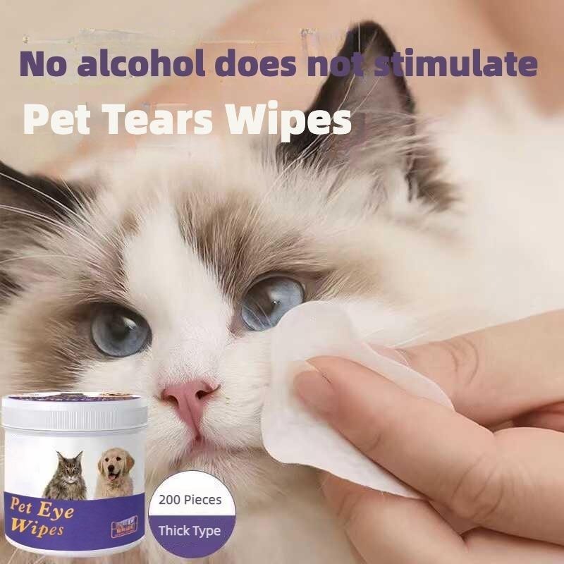 Pet Eye Wipes, 200 Wipes  Can Pet Eye CleaningWipes, Tear Stain Removing Wipe, Pet Eye Wipesfor Dogs And Cats, Pets Eye Wipes, Pet Suppliesgentle Everware Hub