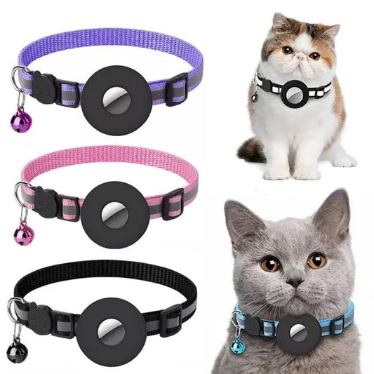 Reflective Pet Collar with AirTag Holder , Waterproof Nylon for Cats & Dogs Everware Hub