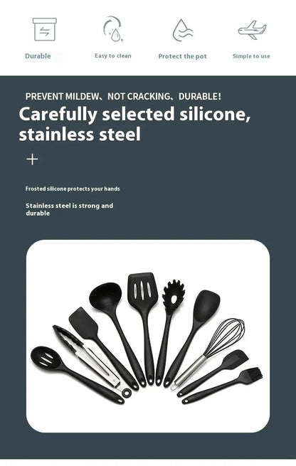 Non Stick Silicone Baking Utensils Black Everware Hub