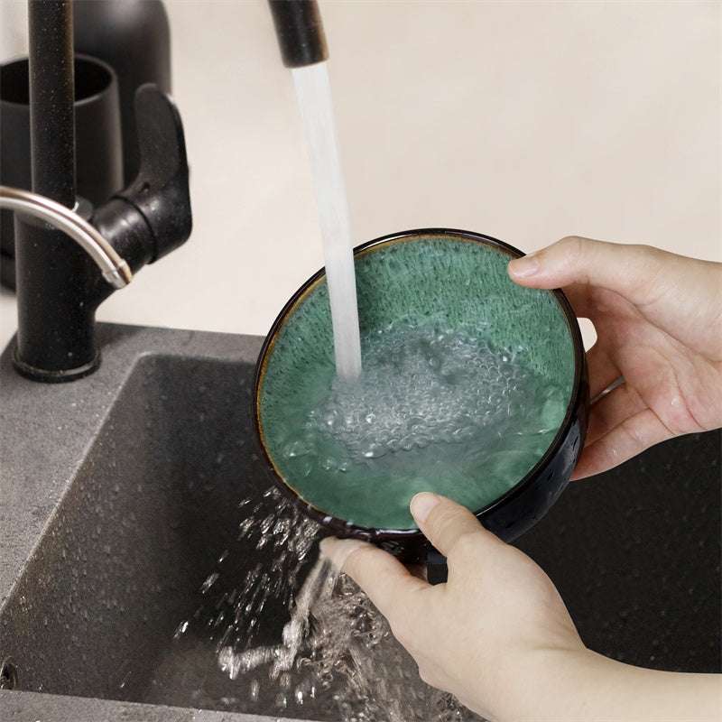 Peacock Green Kiln Change Bowl Set of 4 – 24oz Ceramic Bowls