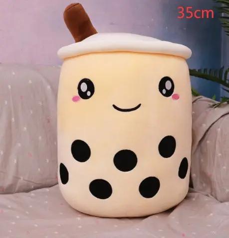 Cute Strawberry Milk Tea Plush Toy – Soft Boba Tea Cup Pillow for Kids, Girls, Birthday Gift, Kawaii Bubble Tea Cushion Everware Hub