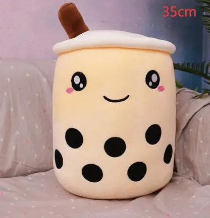 Cute Strawberry Milk Tea Plush Toy – Soft Boba Tea Cup Pillow for Kids, Girls, Birthday Gift, Kawaii Bubble Tea Cushion Everware Hub
