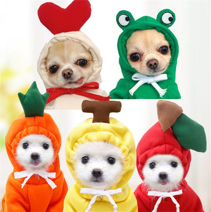 Cute Fruit Dog Clothes For Small Dogs Hoodies Winter Warm Fleece Pet Clothing Puppy Cat Costume Coat For French Chihuahua Outfit Everware Hub