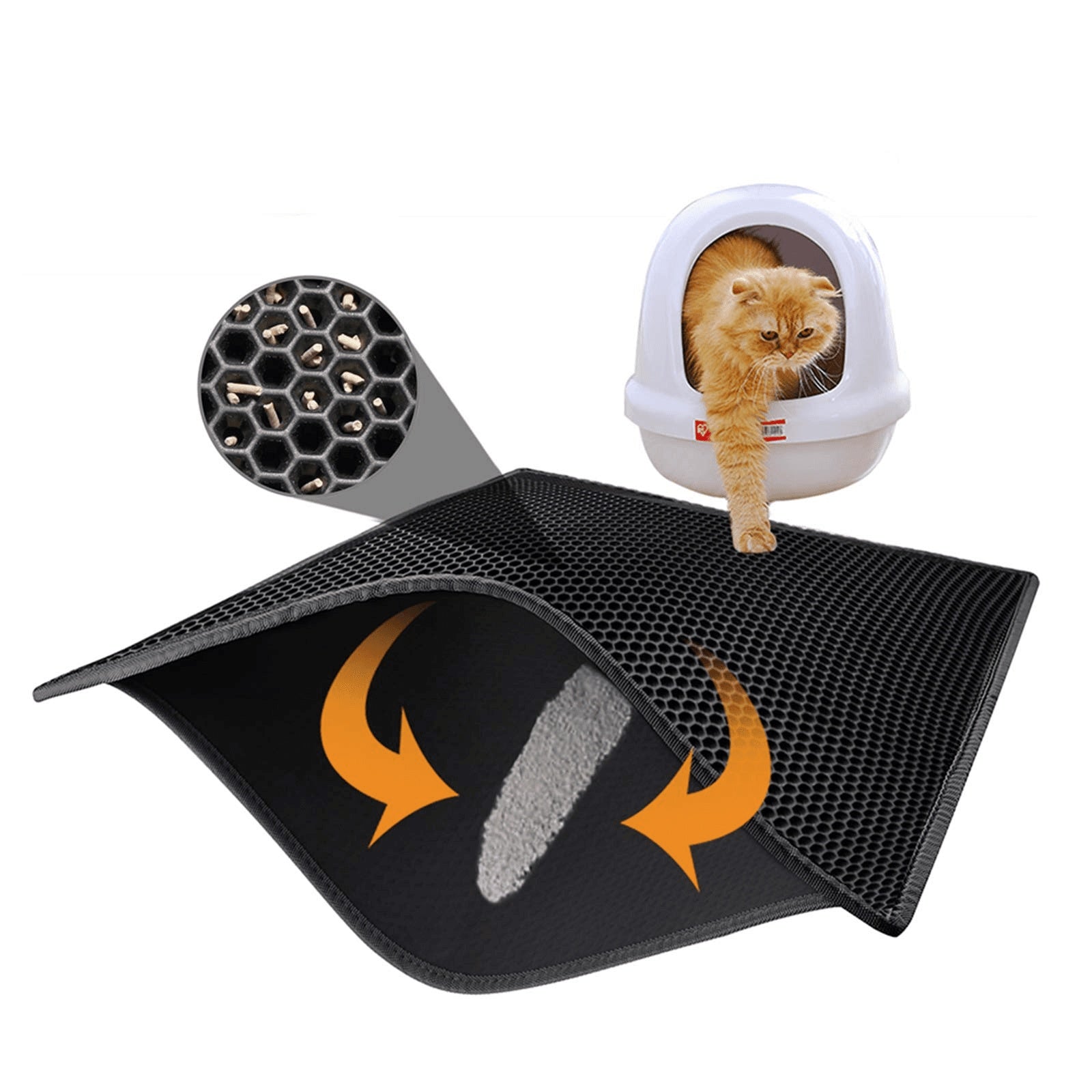 Kitty Cat Litter Mat – Waterproof Honeycomb Trapping Pad, Double Layer EVA, Non-Slip & Washable Everware Hub
