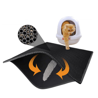 Kitty Cat Litter Mat – Waterproof Honeycomb Trapping Pad, Double Layer EVA, Non-Slip & Washable Everware Hub