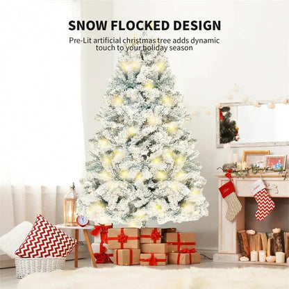 Artificial Snow Christmas Tree – PVC Cedar Tree for Holiday Window & Mall Decorations Everware Hub