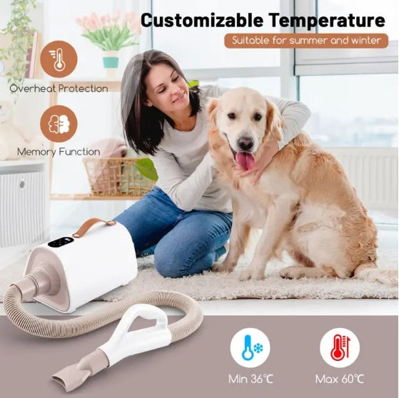 1 Pc Dog Cat Hair Blower With Negative Ion Function And Adjustable Temperature Everware Hub