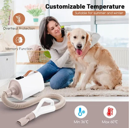 1 Pc Dog Cat Hair Blower With Negative Ion Function And Adjustable Temperature Everware Hub