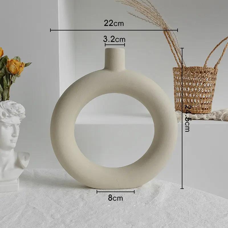 Minimalist Ceramic Vase – Modern Art Flower Arrangement Vase for Living Room & Home Decor Everware Hub