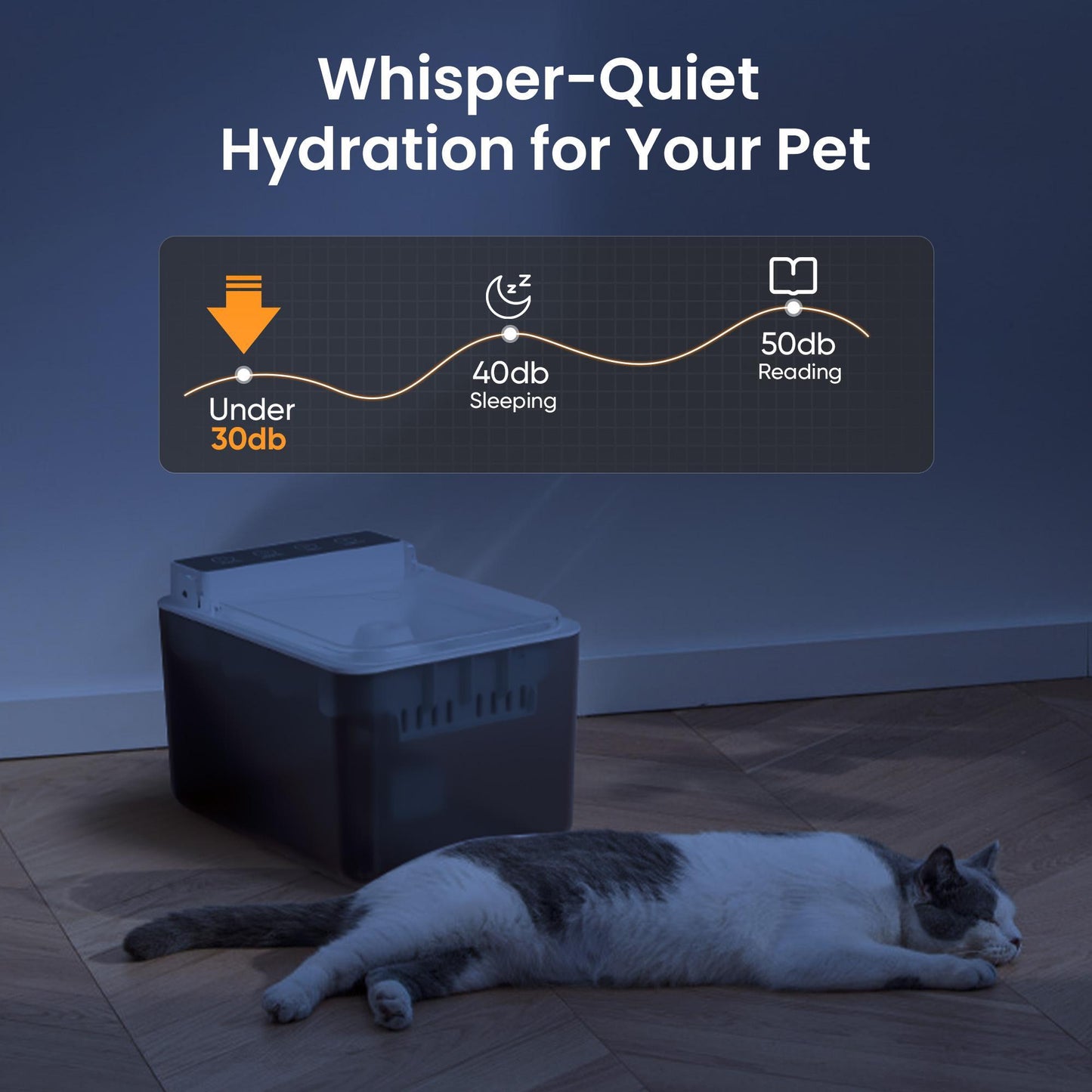 Wireless Charging 304 Stainless Steel Automatic Pet Water Fountain – Battery-Driven Induction Cat & Dog Water Dispenser Everware Hub
