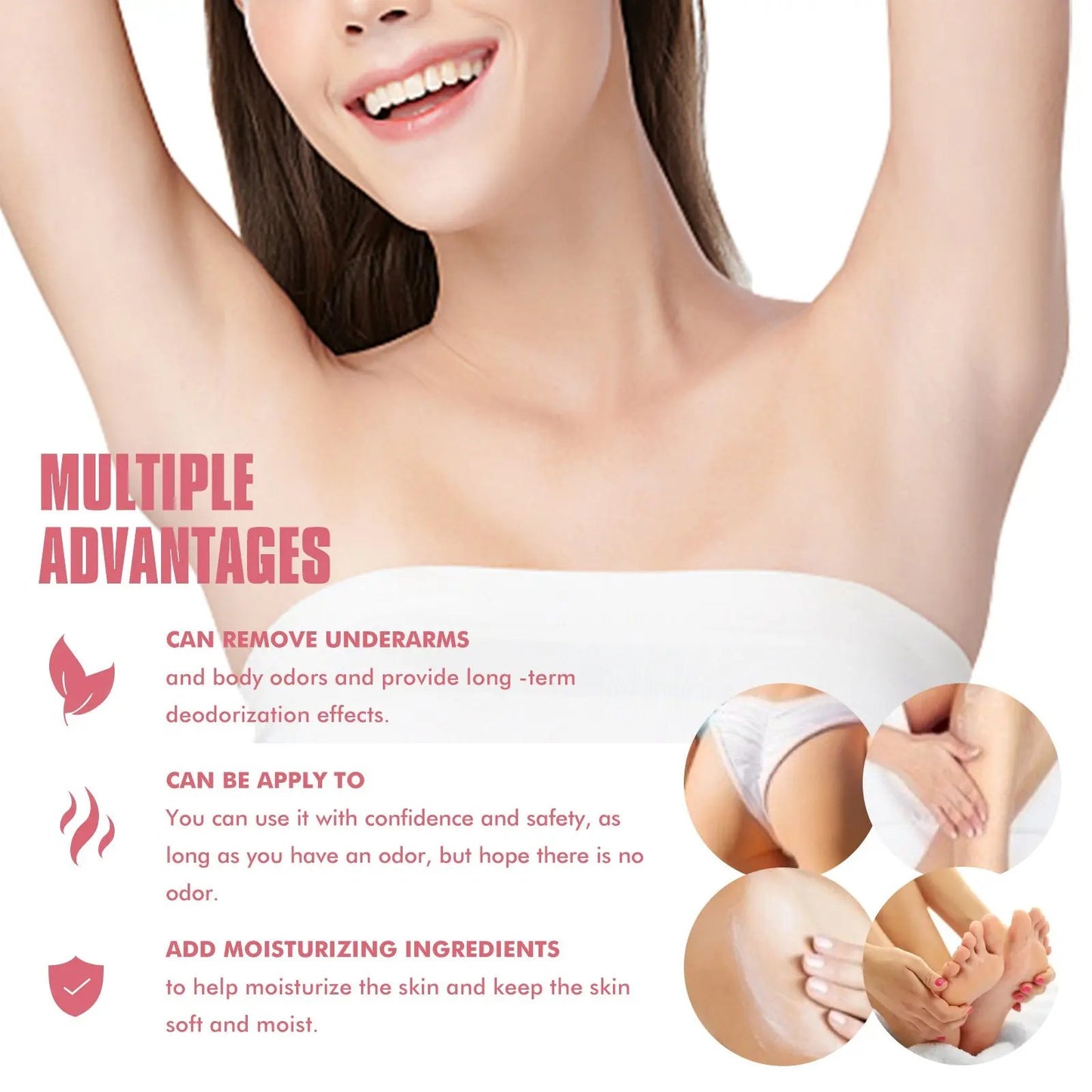 OceAura Whole Body Deodorant – Natural Rose Fragrance | Long-Lasting Odor Protection & Underarm Brightening Everware Hub