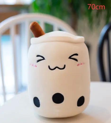 Cute Strawberry Milk Tea Plush Toy – Soft Boba Tea Cup Pillow for Kids, Girls, Birthday Gift, Kawaii Bubble Tea Cushion Everware Hub