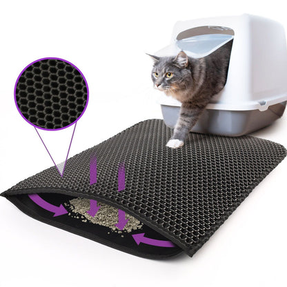 Kitty Cat Litter Mat – Waterproof Honeycomb Trapping Pad, Double Layer EVA, Non-Slip & Washable Everware Hub