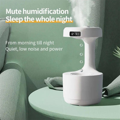 Anti-Gravity Humidifier with Clock & Aroma Diffuser – Quiet & Stylish Everware Hub