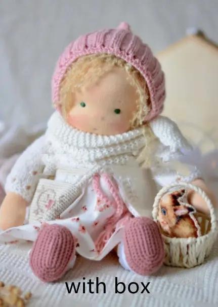 Handmade Plush Doll, Golden Curly Hair Girl , Soft Stuffed Doll Gift for Kids & Collectors Everware Hub