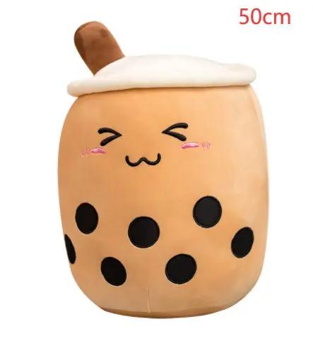 Cute Strawberry Milk Tea Plush Toy – Soft Boba Tea Cup Pillow for Kids, Girls, Birthday Gift, Kawaii Bubble Tea Cushion Everware Hub