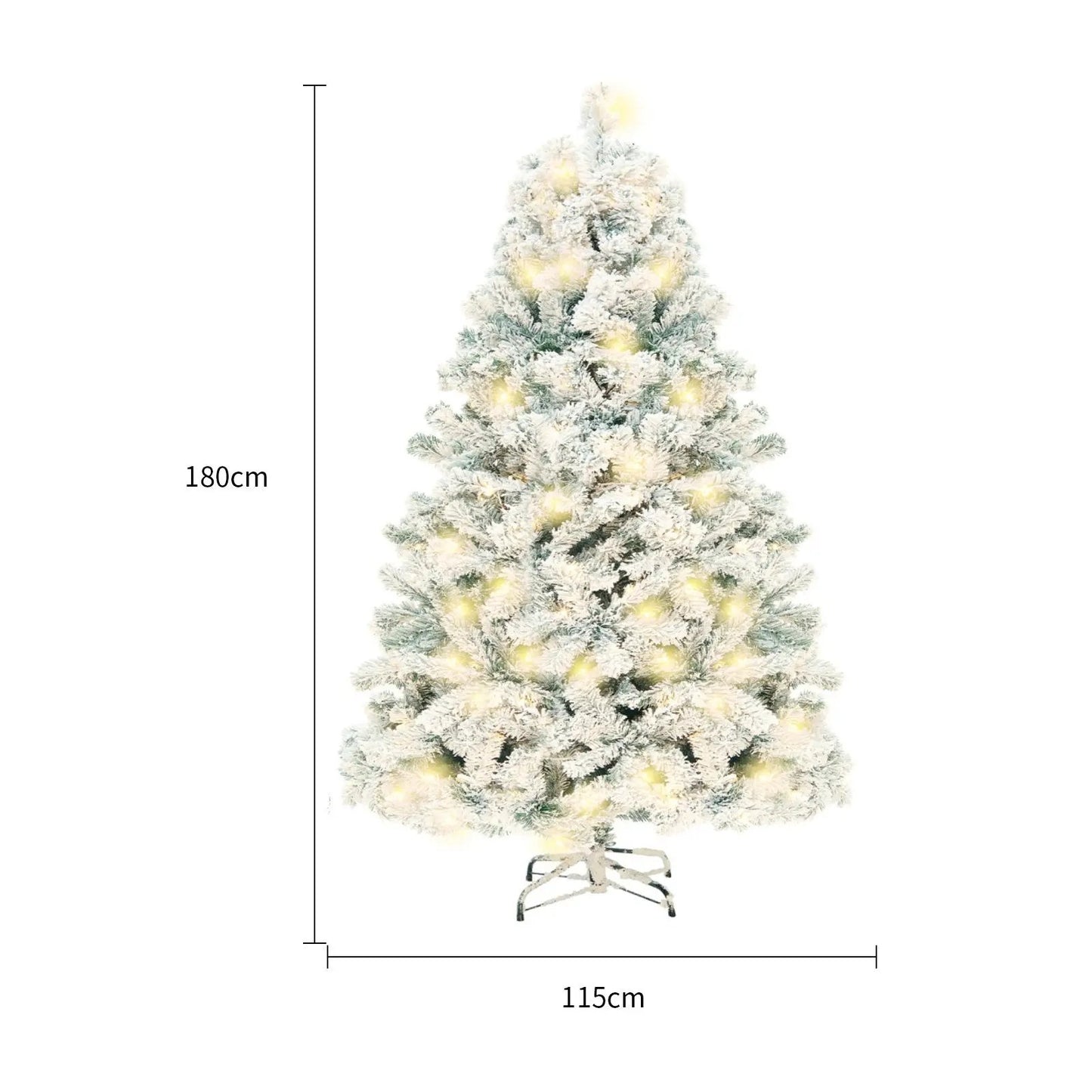 Artificial Snow Christmas Tree – PVC Cedar Tree for Holiday Window & Mall Decorations Everware Hub