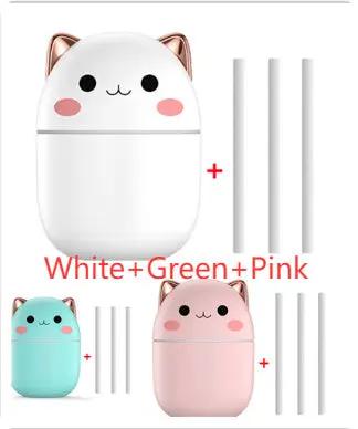 Cute Cat Air Purifier USB, Silent Cool Mist LED Aroma Diffuser Everware Hub