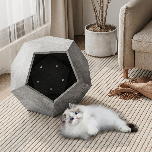 25.98 Inch Modern Pet Furniture, Including Cat Rack Side Table, Sofa Side Table, Flower Pot MDF Multifunctional Furniture, Cement Gray, Prohibited Platform Temu Everware Hub