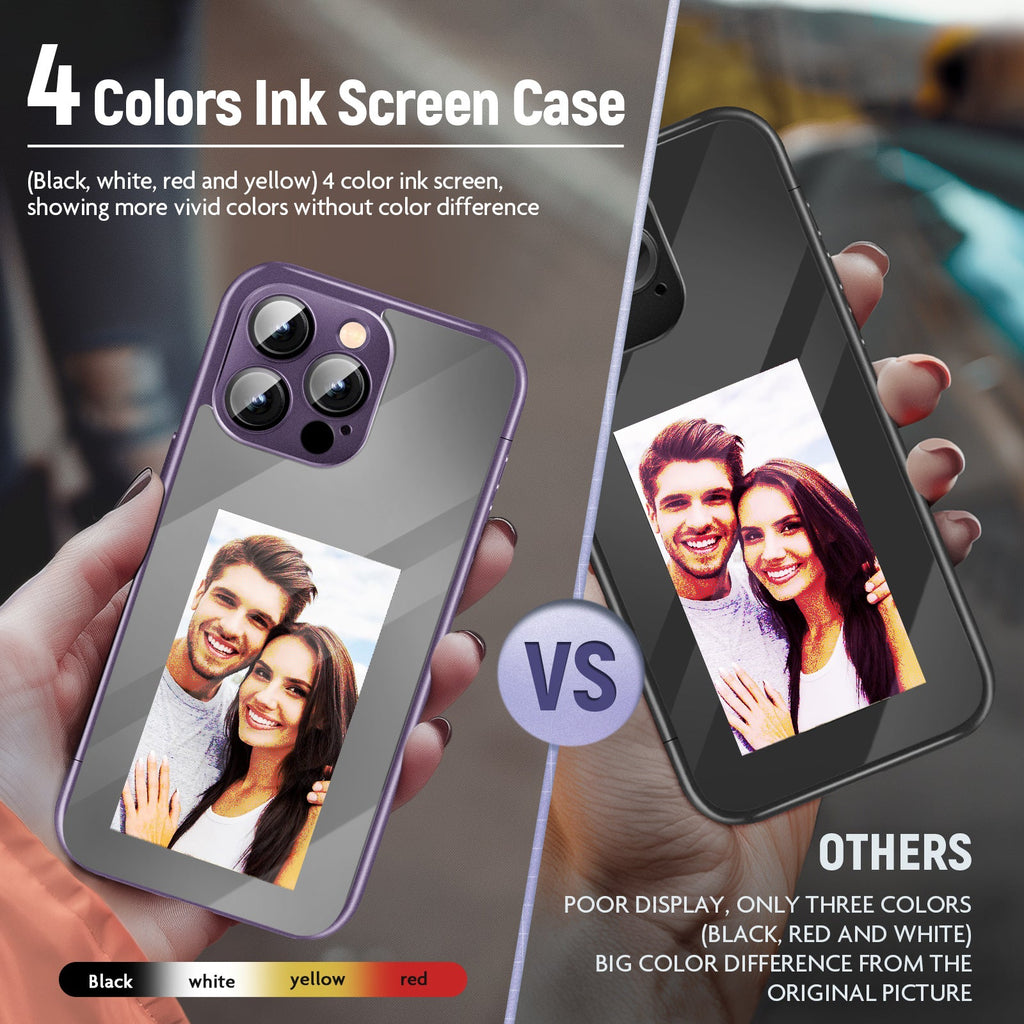 iPhone 15 Pro/Pro Max NFC E-Ink Flip Case – Smart Custom DIY Ink Screen All-Inclusive Phone Cover Everware Hub