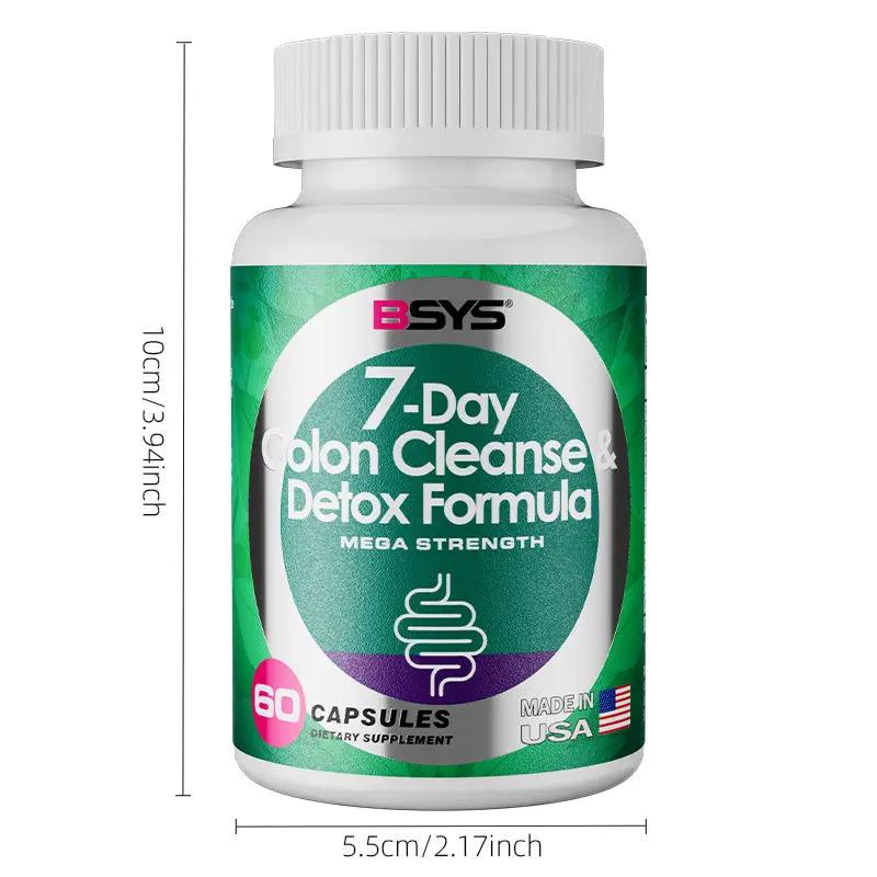 BSYS 7-Day Colon Cleanse & Detox Formula 60 Capsules Natural Digestive & Weight Support Everware Hub