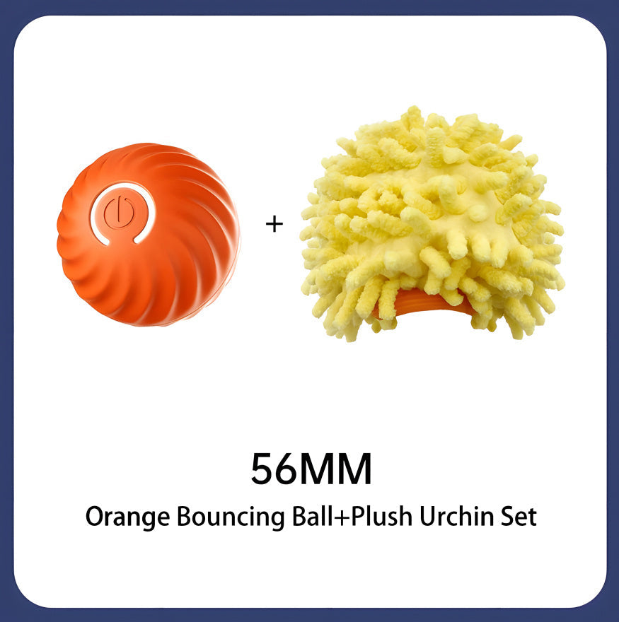 Smart Interactive Bouncing Ball for Dogs ,USB Rechargeable Self-Moving Pet Toy with Urchin Cover Everware Hub