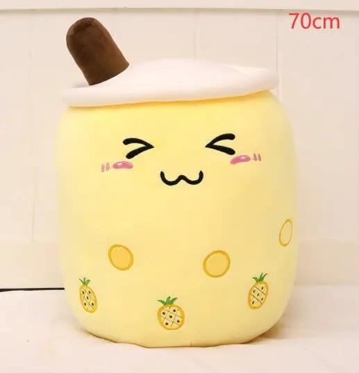 Cute Strawberry Milk Tea Plush Toy – Soft Boba Tea Cup Pillow for Kids, Girls, Birthday Gift, Kawaii Bubble Tea Cushion Everware Hub