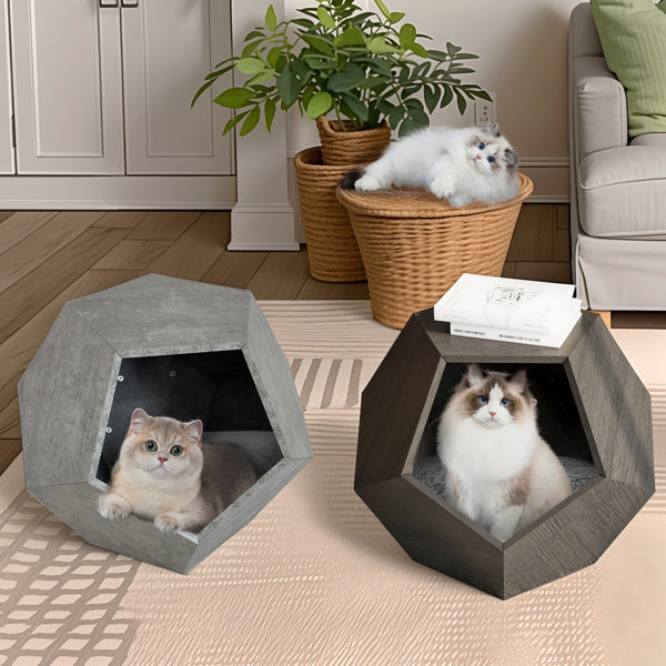 25.98 Inch Modern Pet Furniture, Including Cat Rack Side Table, Sofa Side Table, Flower Pot MDF Multifunctional Furniture, Cement Gray, Prohibited Platform Temu Everware Hub