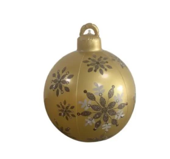 60CM Inflatable Christmas Ornament Ball ,Giant Outdoor PVC Holiday Decoration for Tree, Yard & Events Everware Hub
