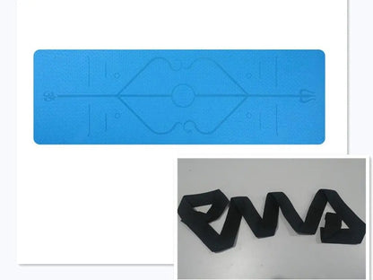 Non-Slip TPE Yoga Mat with Position Line – Eco-Friendly, Anti-Skid Exercise Mat for Beginners & Home Workouts Everware Hub