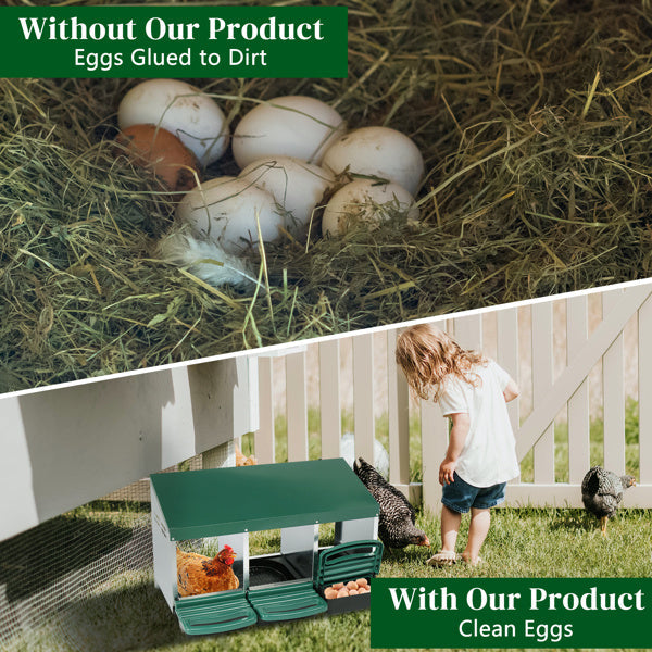 3-Compartment Chicken Feeding Trough, Durable Poultry Feeder for Backyard & Farm Use Everware Hub