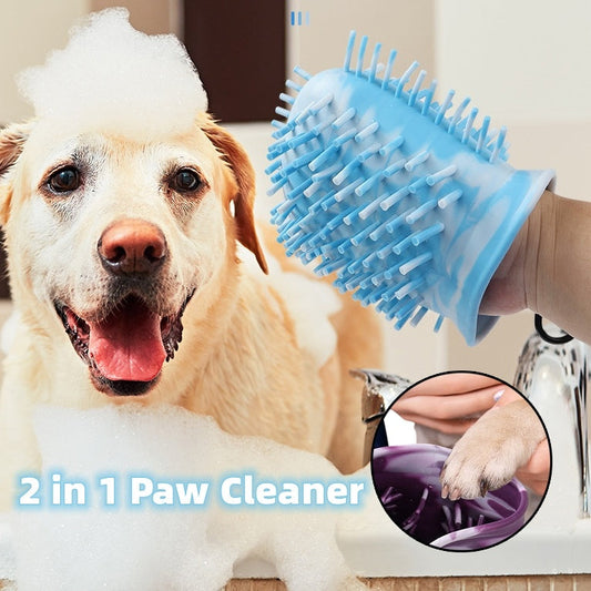 2 In 1 Dog Paw Cleaner Cup Soft Pet Dog Foot Cleaning Washer Brush Cup Portable Pet Foot Washer Paw Clean Brush Foot Cleaning Bucket Pet Products Everware Hub
