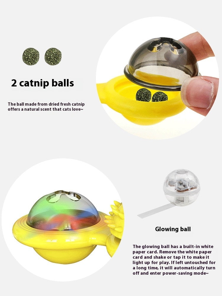 Cat Entertainment Set – Interactive Rotating Disk, Feather Teasers & Windmill Toy for Active Cats Everware Hub