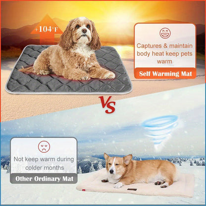 Self-Heating Pet Bed Mat,Thermal Washable Cat & Dog Pad with Non-Slip Bottom Everware Hub