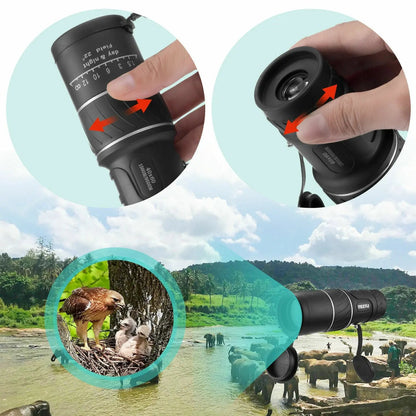 40x60 HD Monocular Telescope – Day/Night Vision Waterproof Everware Hub