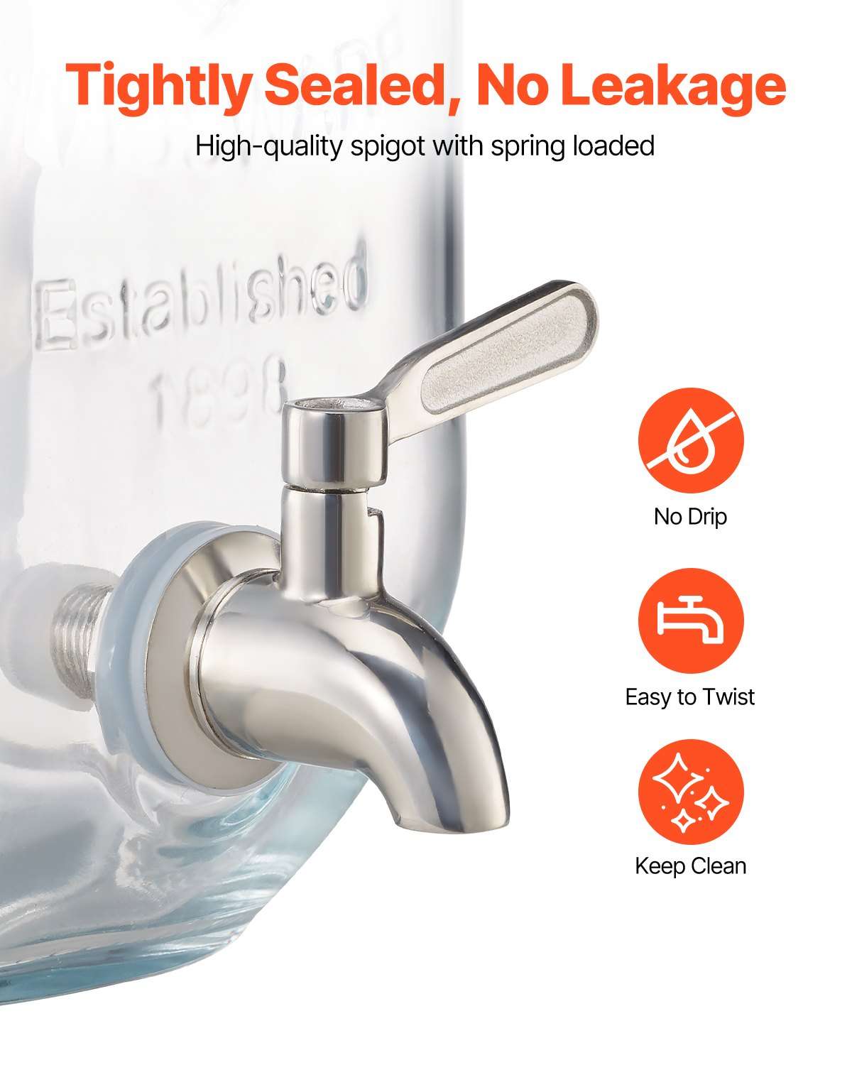 3 Pack Glass Beverage Dispenser – 1 Gallon Drink Dispensers